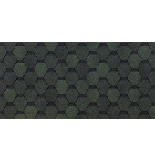 Гибкая черепица Дёке Пай Евразия Шестигранник, зелёная (ZRKQ-1025)